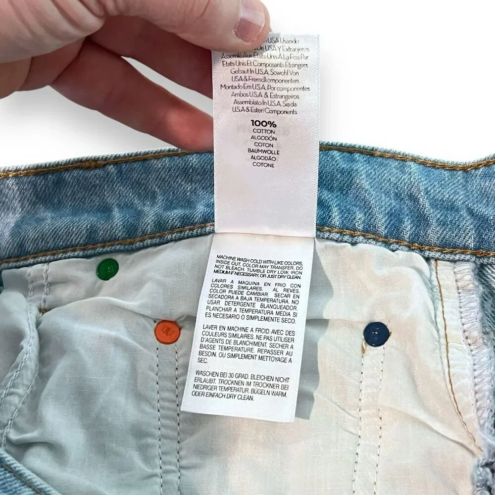 MOTHER SNACKS! The Pleated Fun Dip Puddle Just a Nibble Jeans 34 Baggy Straight